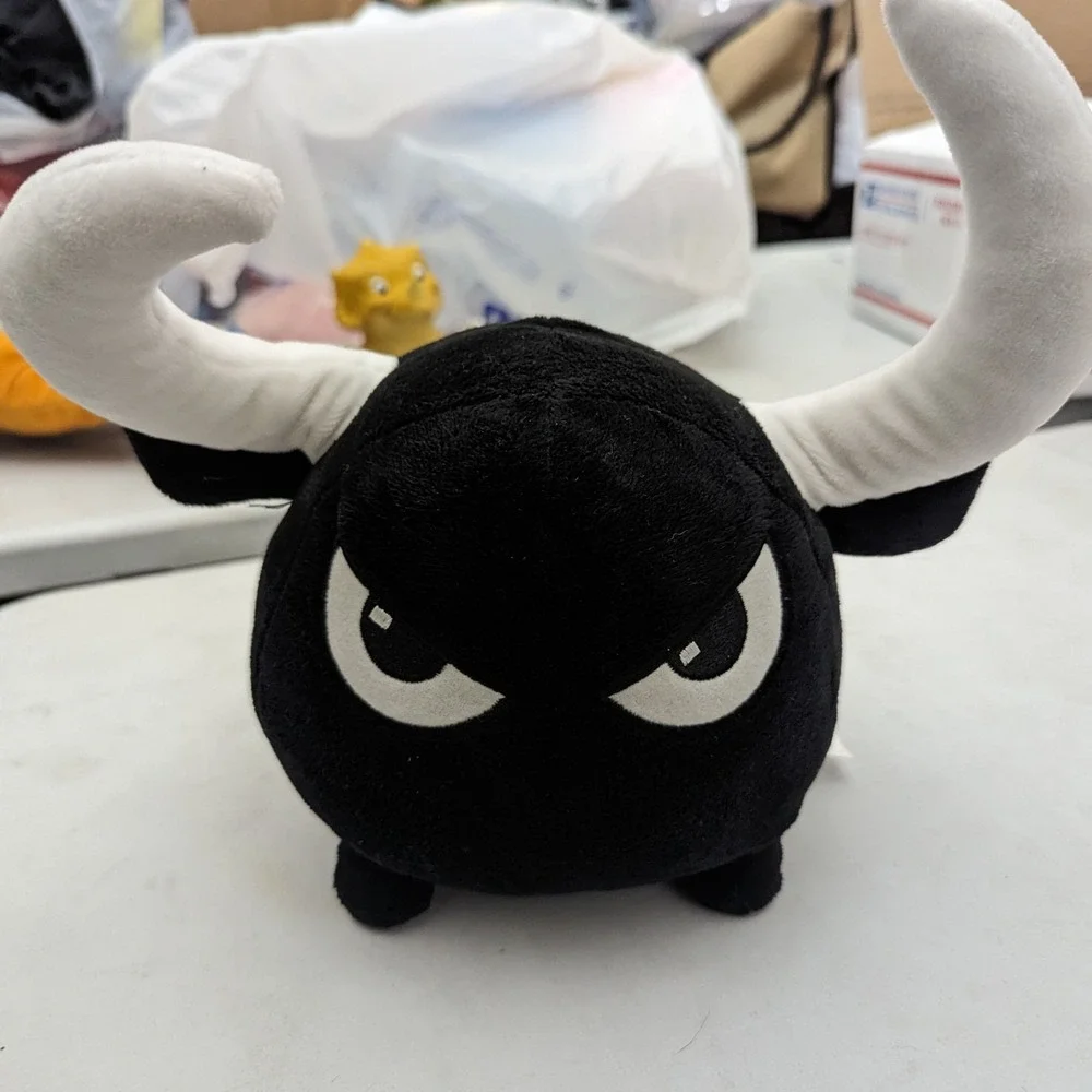 Jordi Nogues Bad Toro Bull Plush, Black‎ with White Horns